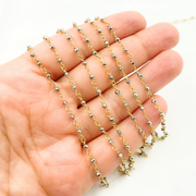 Pyrite Gold Plated Wire Wrap Chain